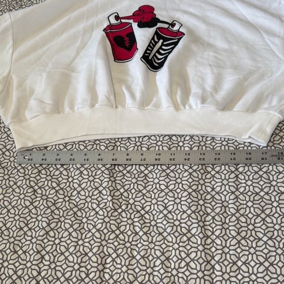 Divided White Fortnite Cropped Sweatshirt - Picture 6 of 6